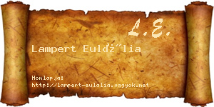 Lampert Eulália névjegykártya